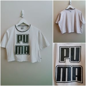 PUMA oversized t shirt cropped, Medium color? Vintage but trendy